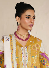 QPrints By Qalamkar Embroidered Jacquard Weaved 3 Piece Unstitched Suit QLM25QP D-QW-7A CELINA